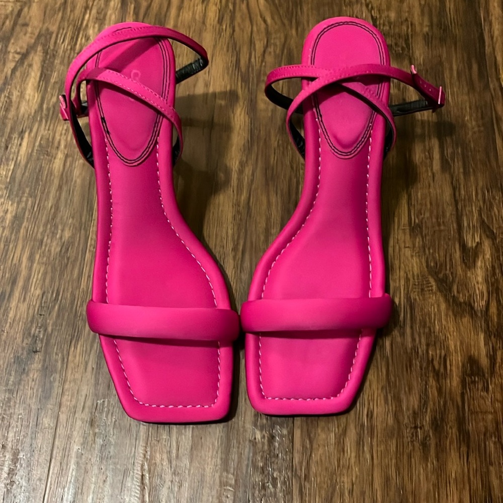 NEW ASOS Halsey Barely there Pink Heeled Sandals Size US 10 - Picture 4 of 10